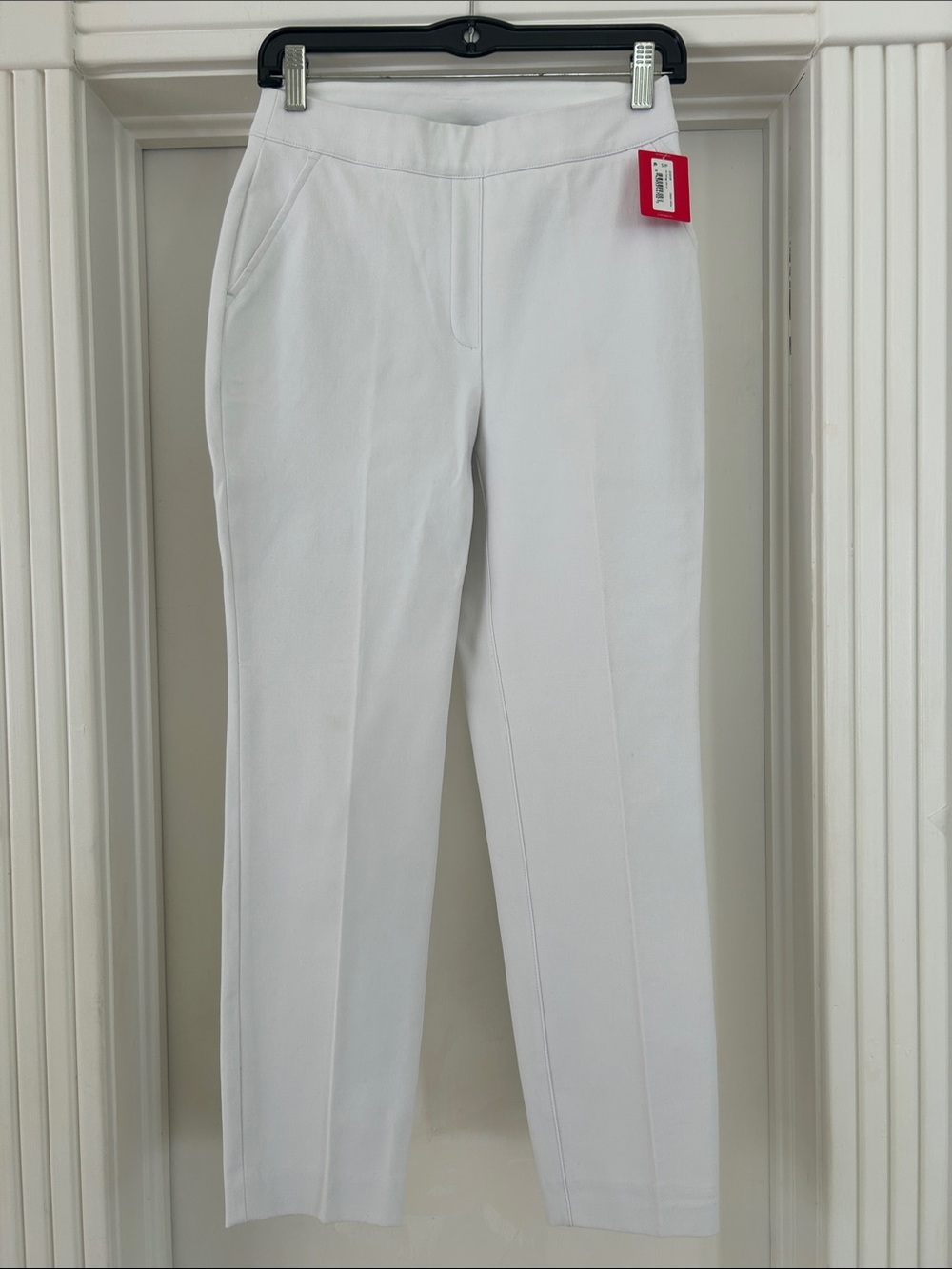 Spanx Perfect White Ponte Slim Straight Pull-On Pants NWT Size Small